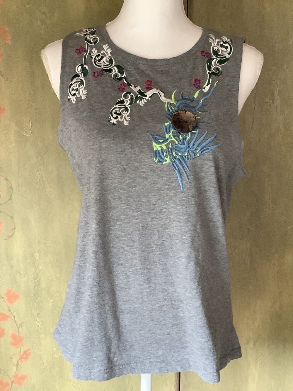 Elizabeth and James Embroidered Tank